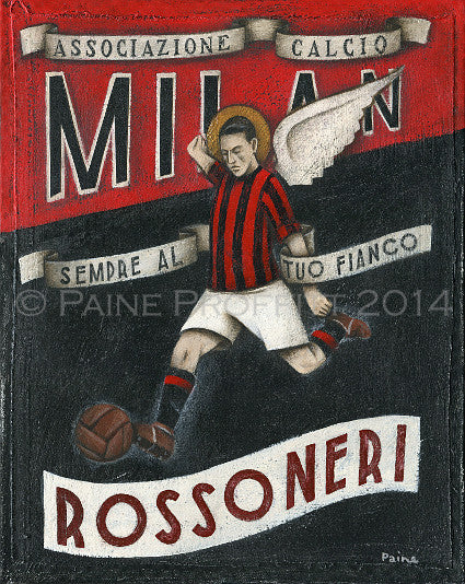 Italian Football Gift - AC Milan Limited Edition Print by Paine Proffitt