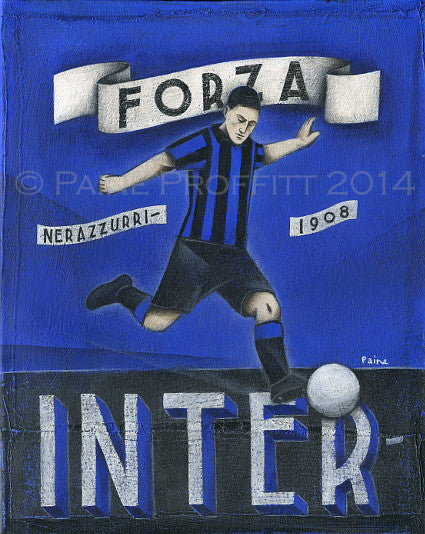 Italian Football Gift - Forza Inter Limited Edition Print by Paine Proffitt