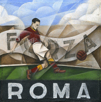 Italian Football Gift - Forza Roma Limited Edition Print by Paine Proffitt