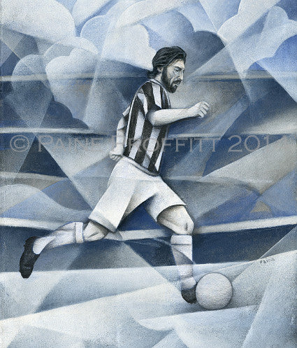 Italian Football Gift - Juventus - Pirlo Limited Edition Print by Paine Proffitt