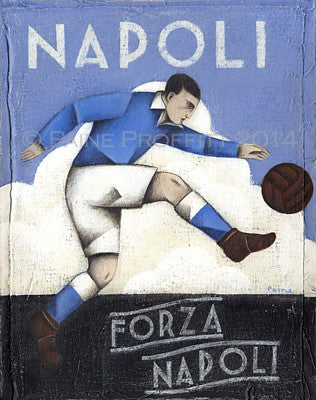 Italian Football Gift - Forza Napoli Limited Edition Print by Paine Proffitt