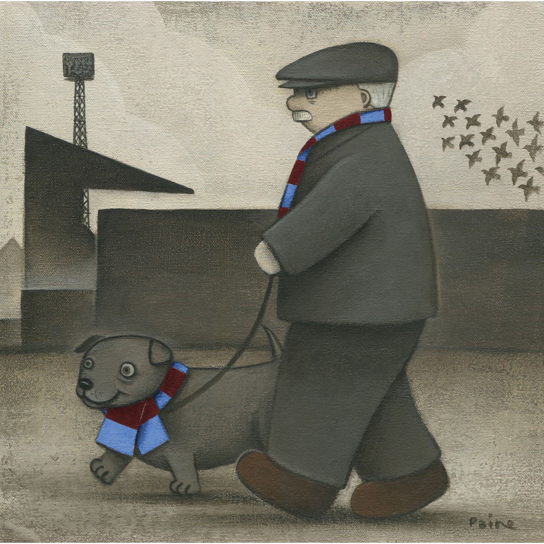 Aston Villa Gift Walkies Ltd Edition Football Print by Paine Proffitt | BWSportsArt