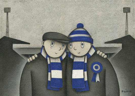 Peterborough Gift With Him On a Saturday Ltd Edition Football Print by Paine Proffitt