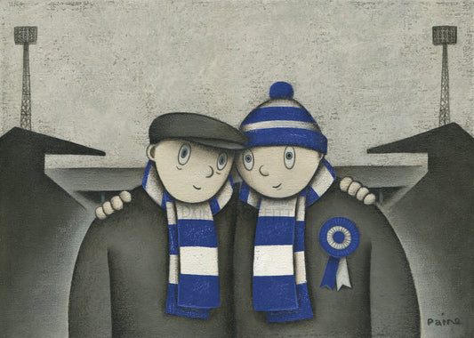 Brighton and Hove Albion Gift With Him On a Saturday Ltd Edition Football Print by Paine Proffitt