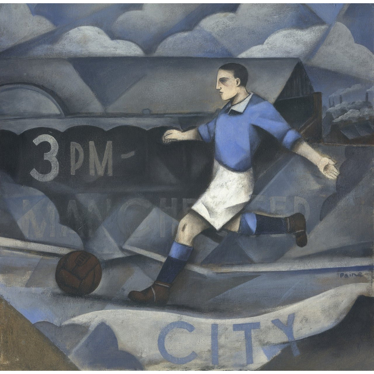 Man City FC On A Cold Saturday Ltd Edition Print by Paine Proffitt | BWSportsArt