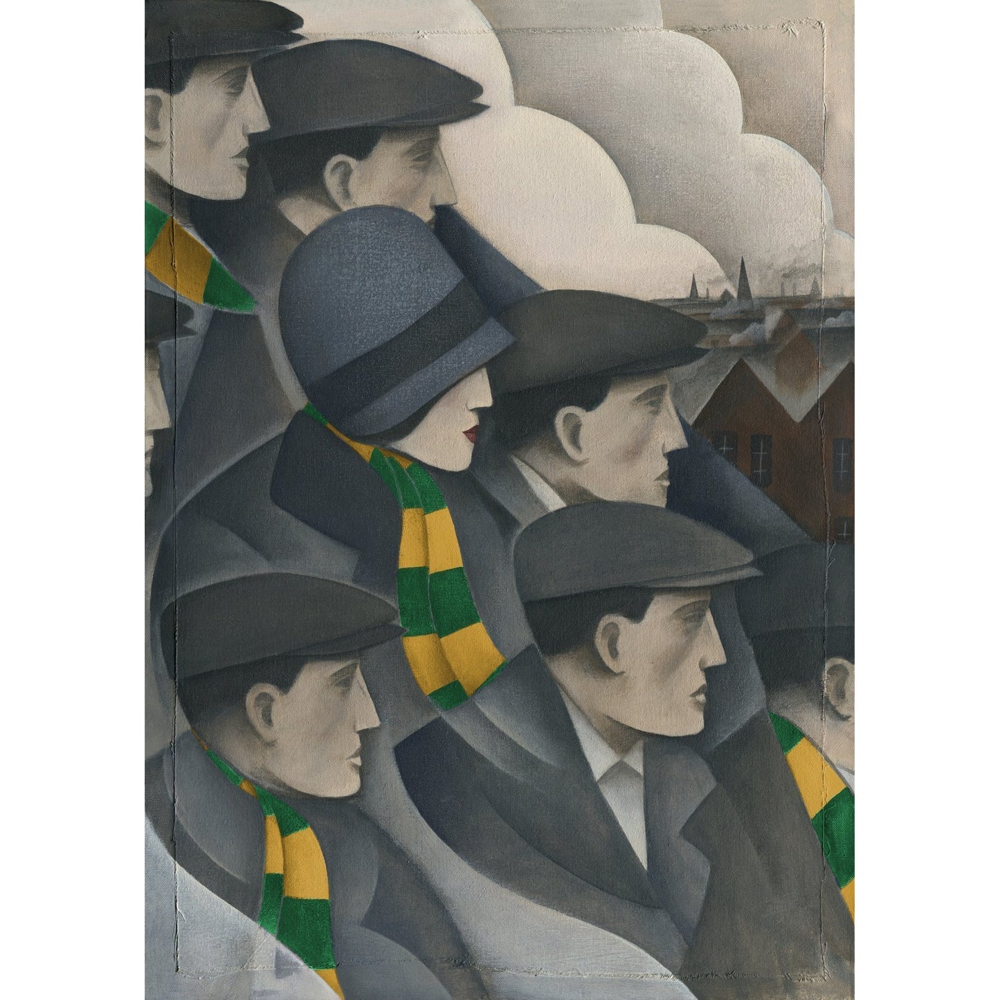 Norwich City The Crowd Ltd Edition Print by Paine Proffitt | BWSportsArt