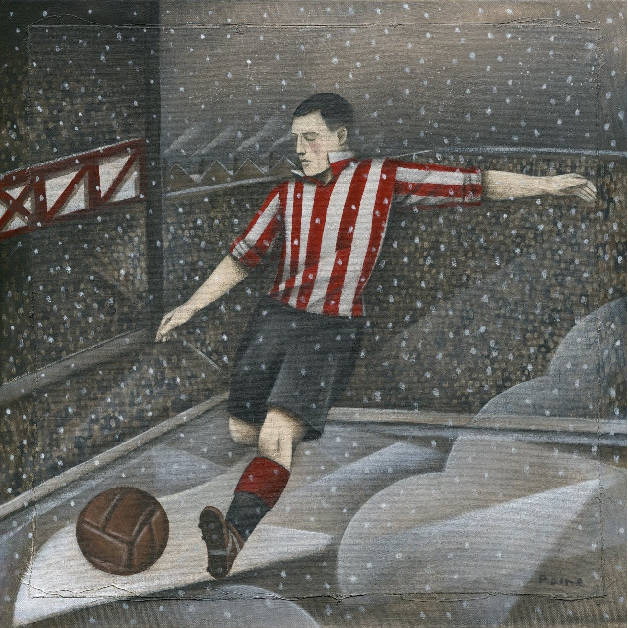 Sunderland Gift - Roker Winter Limited Edition Football Print by Paine Proffitt | BWSportsArt